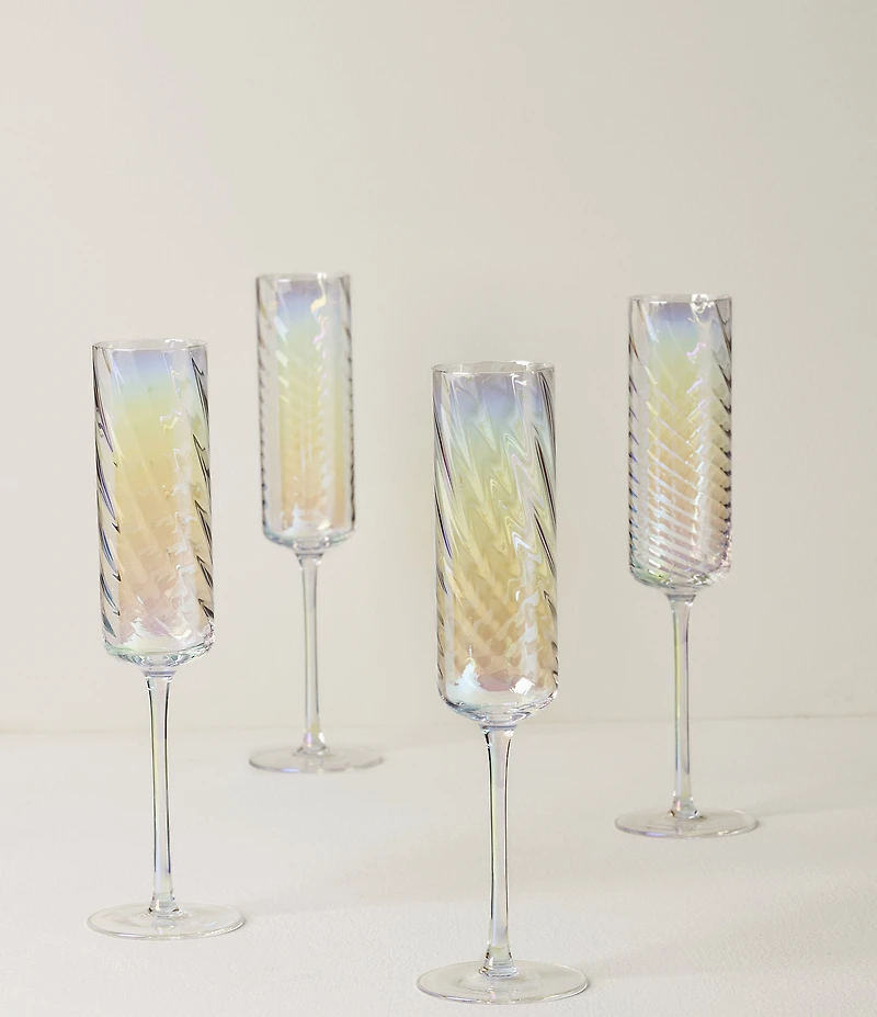 Lenox Tuscany Classics Iridescent Flutes, Set of 4