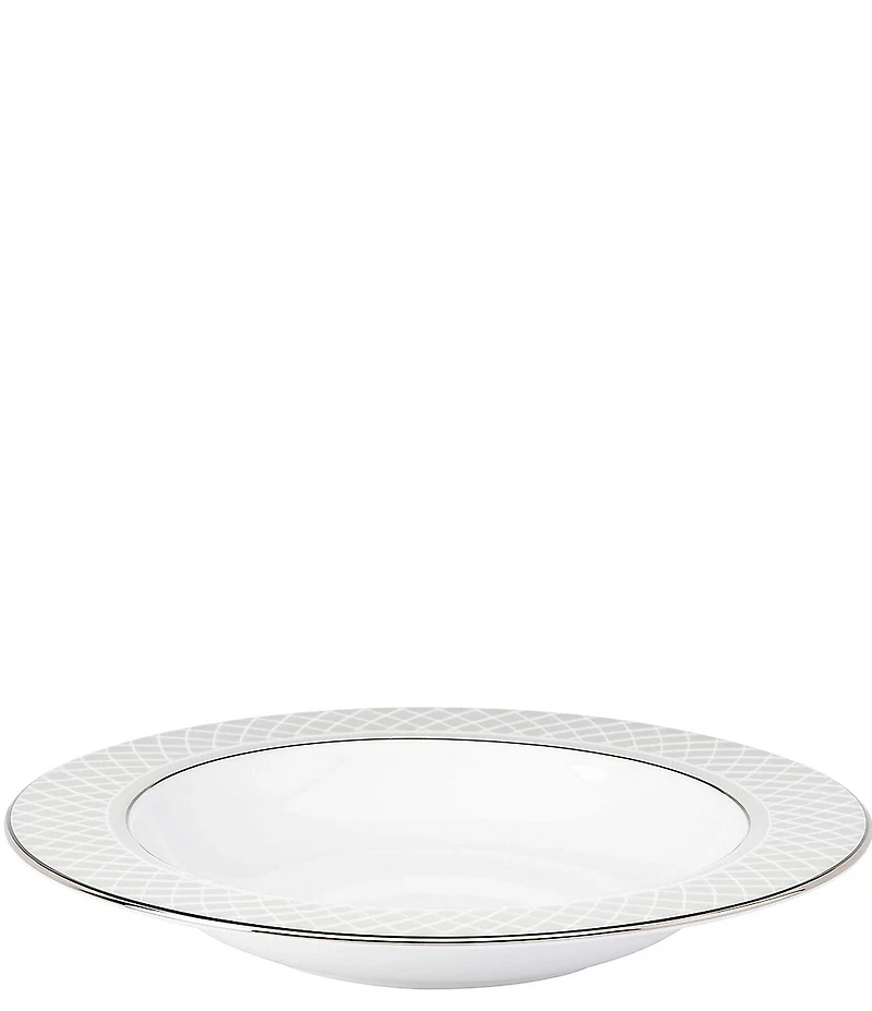 Lenox Venetian Lace Platinum Bone China Rimmed Pasta/Soup Bowl