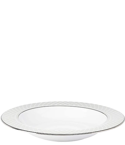 Lenox Venetian Lace Platinum Bone China Rimmed Pasta/Soup Bowl