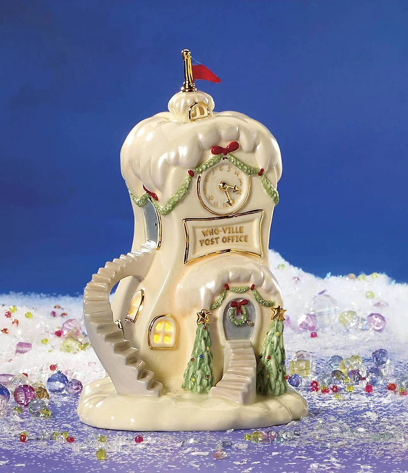 Lenox Whoville Post Office Lit Figurine