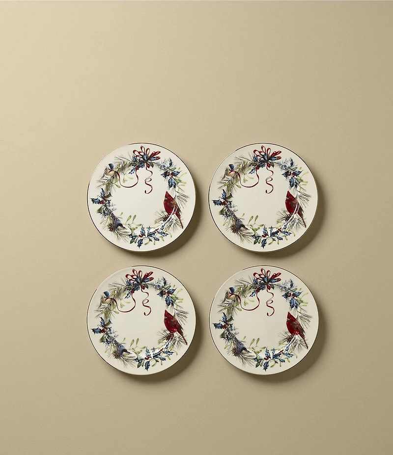 Lenox Winter Greetings Salad Plates, Set of 4