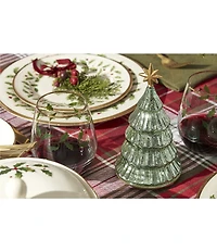 Lenox Wintery Woods Lit Mercury Glass Pine Tree Figurine