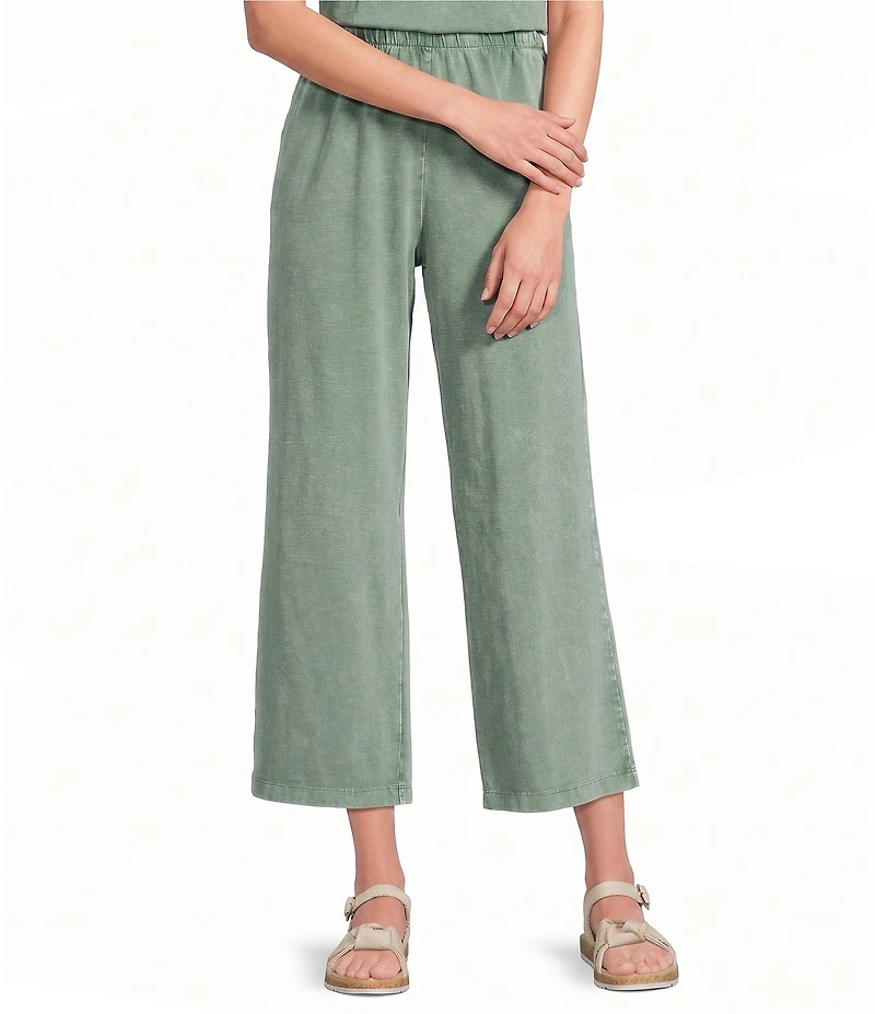 Leo & Nicole Acid Wash Coordinating Relaxed Pull-On Cropped Pants
