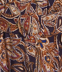 Leslie Fay Long Sleeve Paisley Pattern Shirt Dress