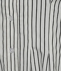Leslie Fay Poplin Cinched Waist Button Down Midi Shirt Dress