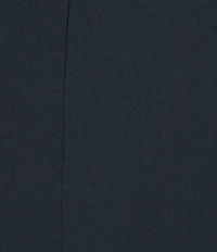 Leslie Fay Scuba Crepe Round Neck Contrast Trim Bow Front Short Sleeve Dress