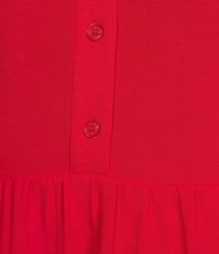 Leslie Fay Sleeveless Lace Trim Shirtdress