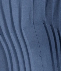 Leslie Fay Sleeveless Pleated Front Midi Dress