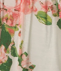Leslie Fay Square Neck Sleeveless Tie Strap Flounce Skirt Midi Dress
