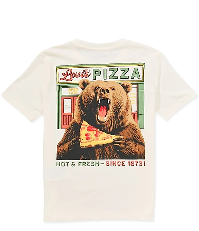 Levi's Big Boys Short Sleeve Pizza Loving Bear Tee