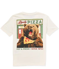 Levi's Big Boys Short Sleeve Pizza Loving Bear Tee