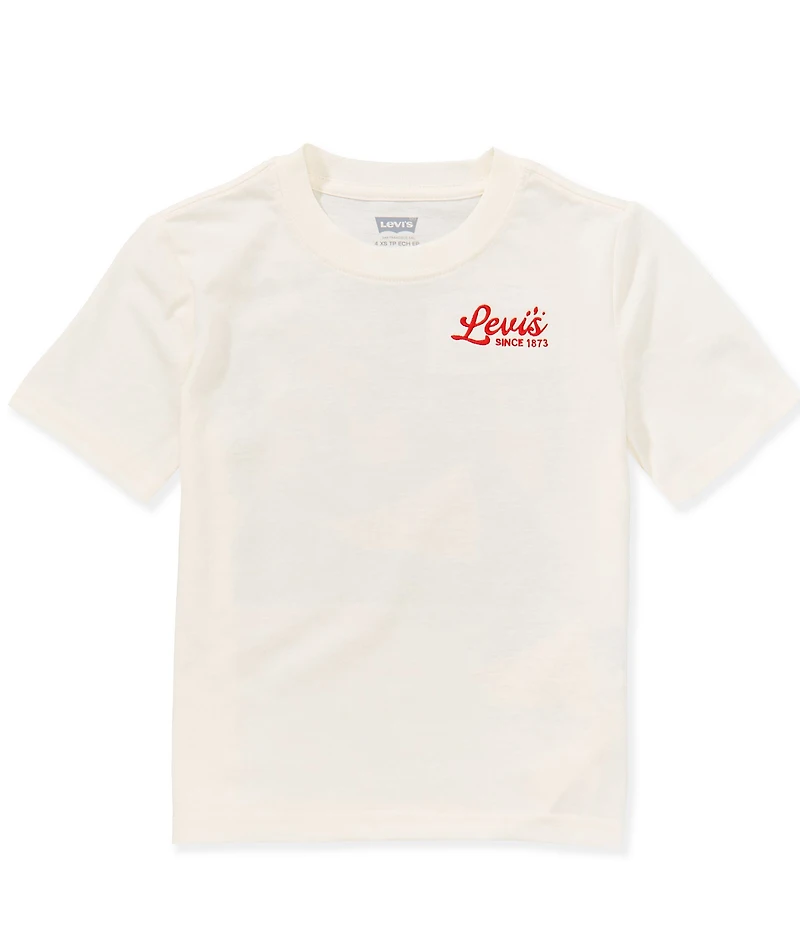 Levi's Little Boys Shorts Sleeve Pizza Loving Bear Tee