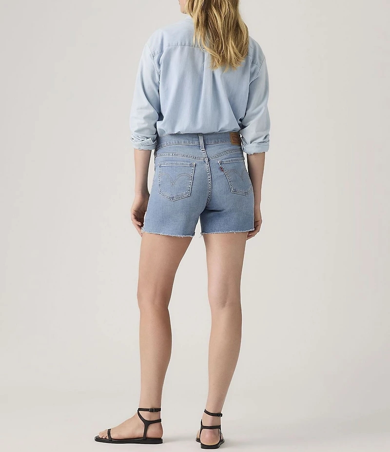 Levi's® 312 Mid Rise Mid Length Distressed Denim Shorts