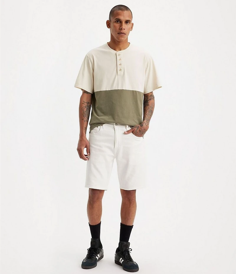 Levi's® 412 Slim Fit 9#double; Inseam Mid Rise Denim Shorts