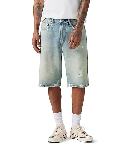 Levi's® 469 Loose Fit Destructed-Detail 10 3/4#double; Inseam Denim Shorts