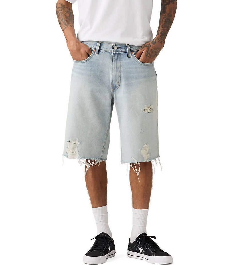 Levi's® 469 Loose Fit Distressed 12#double; Inseam Shorts