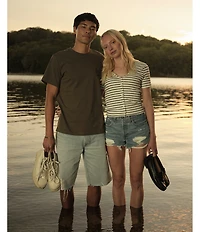 Levi's® 469 Loose Fit Distressed 12#double; Inseam Shorts