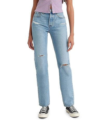 Levi's® 501® High Rise Distressed Straight Jeans