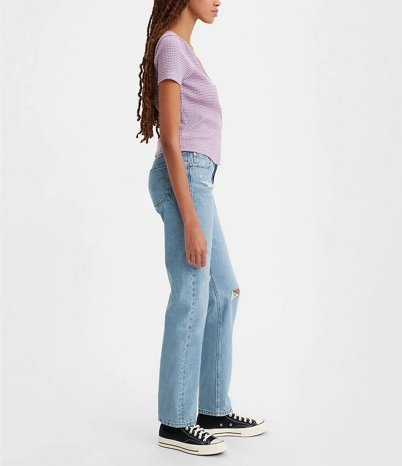 Levi's® 501 High Rise Distressed Straight Jeans