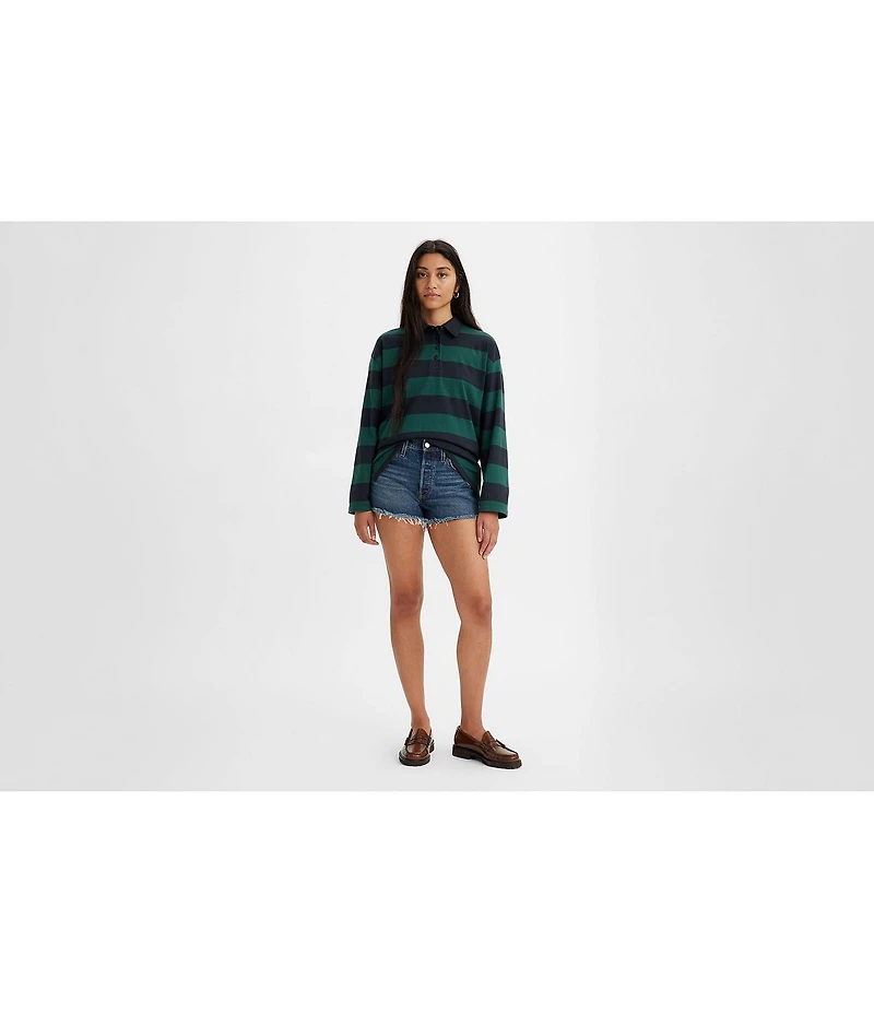 Levi's® 501 High Rise Frayed Hem Denim Shorts