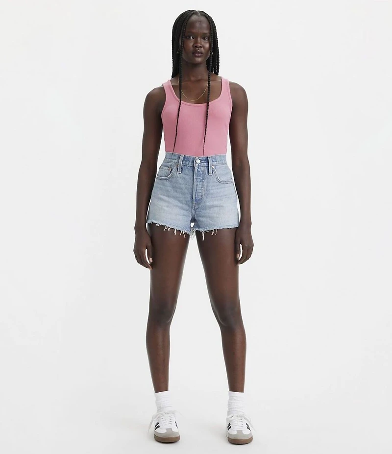 Levi's® 501 High Rise Frayed Hem Cut Off Shorts