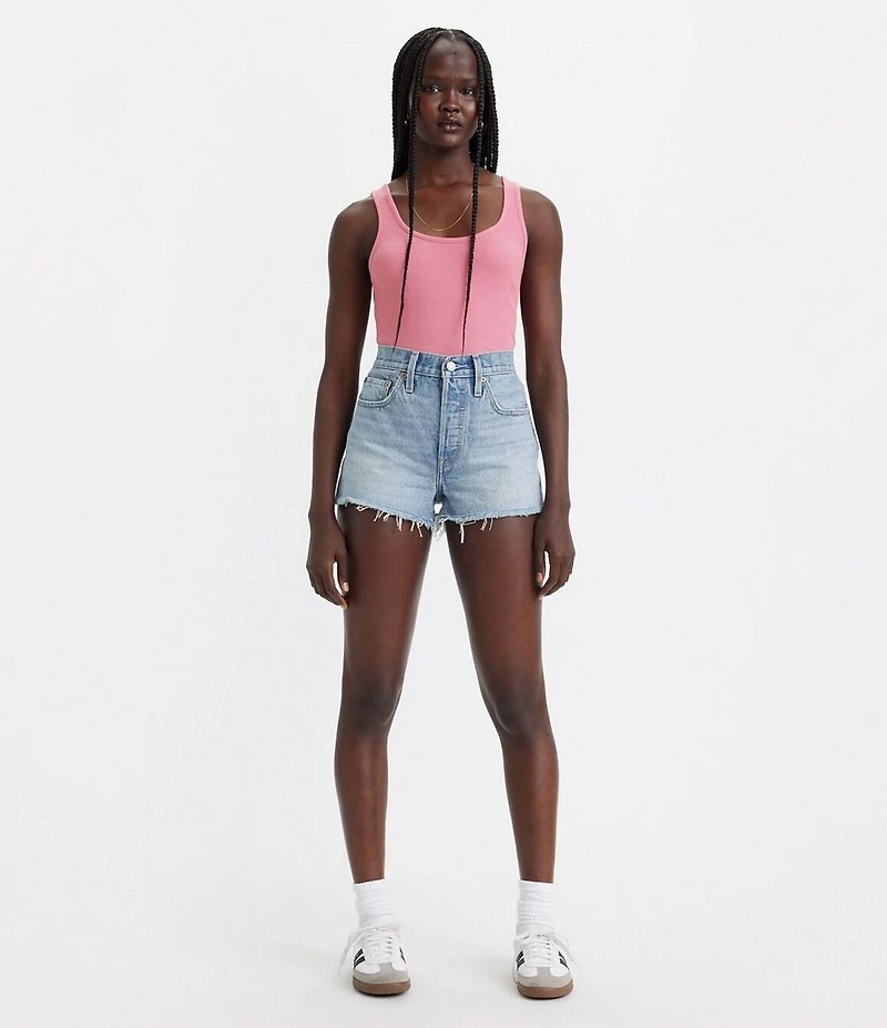 Levi's® 501 High Rise Frayed Hem Cut Off Shorts