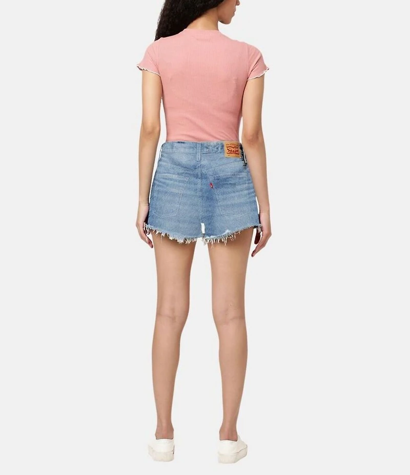 Levi's® 501® Original High-Rise Destructed Frayed Hem Denim Shorts