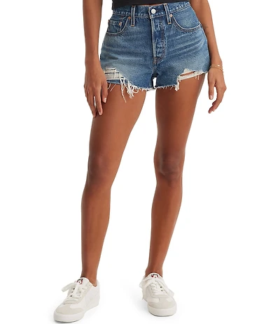 Levi's® 501 Original High Rise Distressed Hem Cut Off Shorts