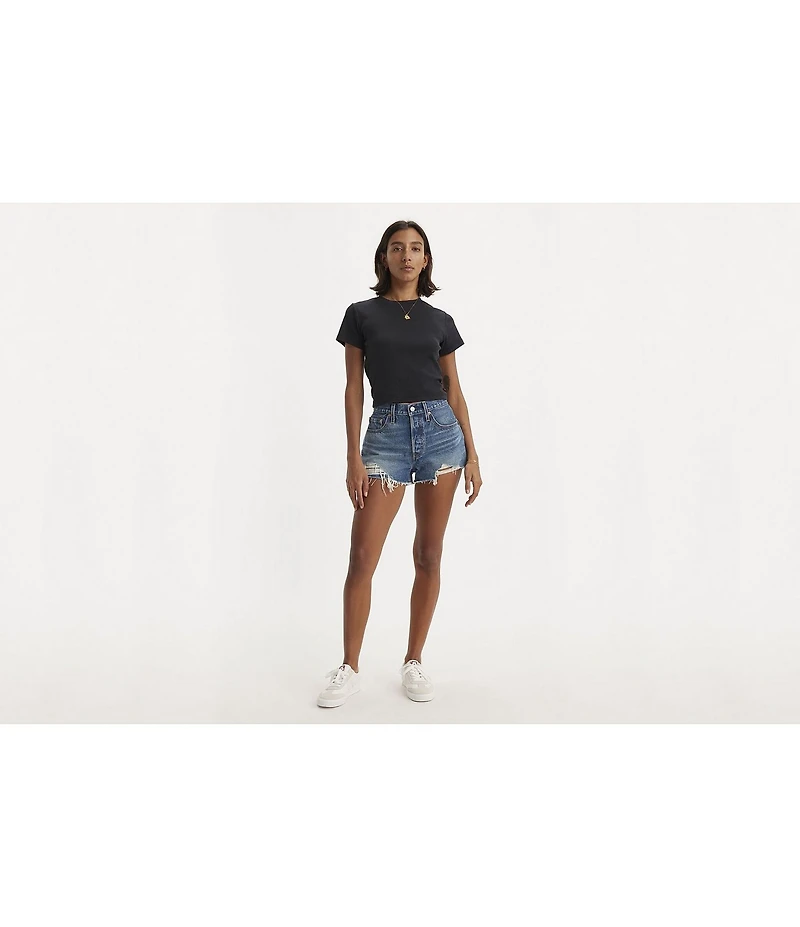 Levi's® 501 Original High Rise Distressed Hem Cut Off Shorts
