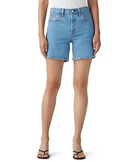 Levi's® 501® Original High Rise Mid Thigh Distressed Denim Shorts