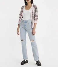 Levi's® 501® Original Mid Rise Distressed Straight Leg Jeans