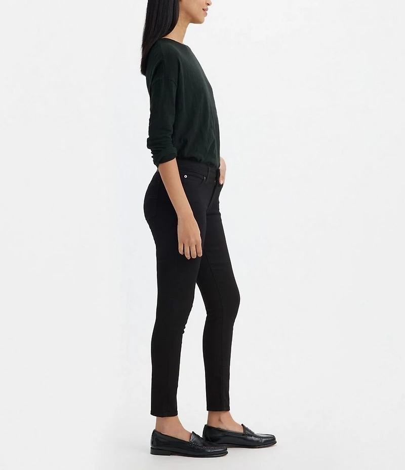 Levi's® 711 Mid Rise Black Skinny Jeans