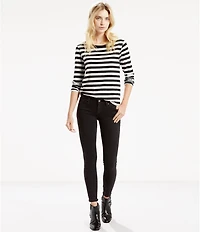 Levi's® 711 Mid Rise Black Skinny Jeans