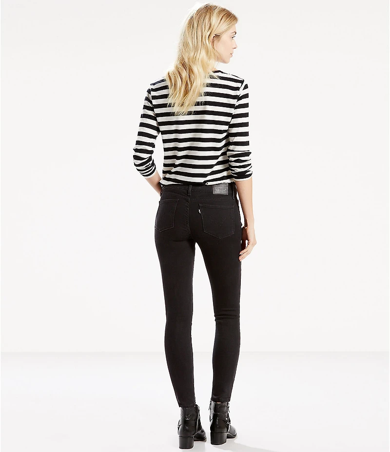 Levi's® 711 Mid Rise Black Skinny Jeans
