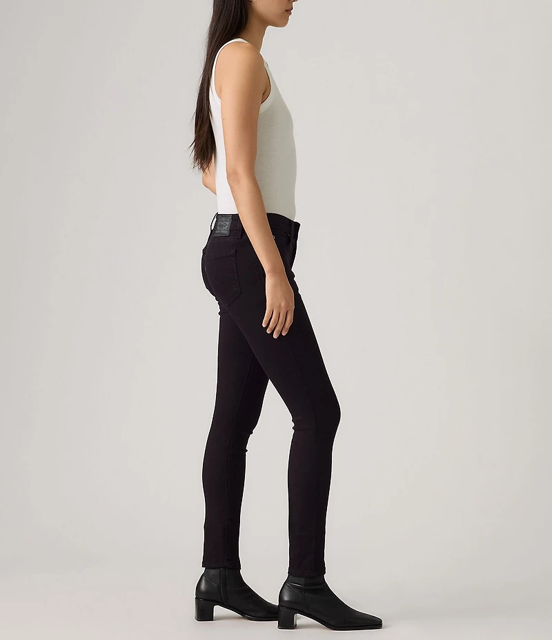 Levi's® 711 Mid Rise Black Skinny Jeans