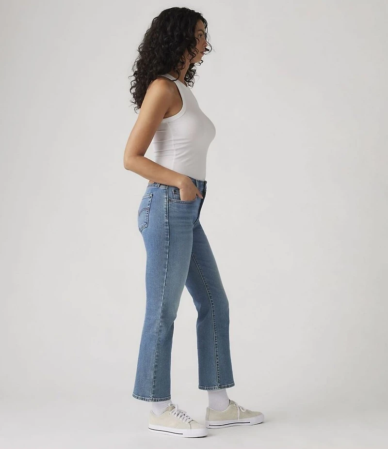 Levi's® 725 High Rise Mid Wash Kick Bootcut Ankle Jeans
