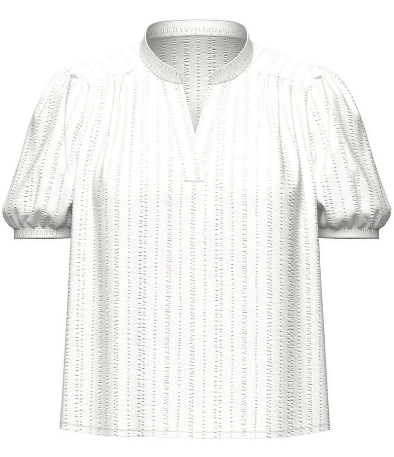 Levi's® Amelie Vertical Line Poplin Short Sleeves Blouse