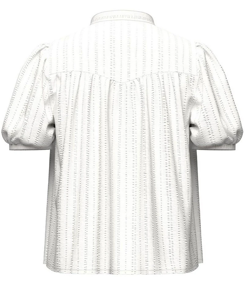 Levi's® Amelie Vertical Line Poplin Short Sleeves Blouse
