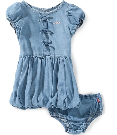 Levi's Baby Girls Cap Sleeve Bubble Dress & Matching Bloomers