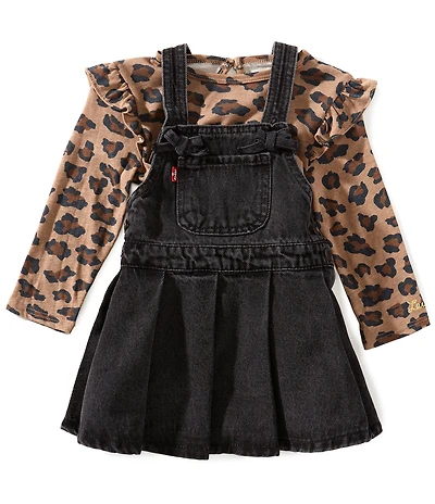 Levi's® Baby Girls Leopard Top and Pleated Skirtall 2-Piece Set