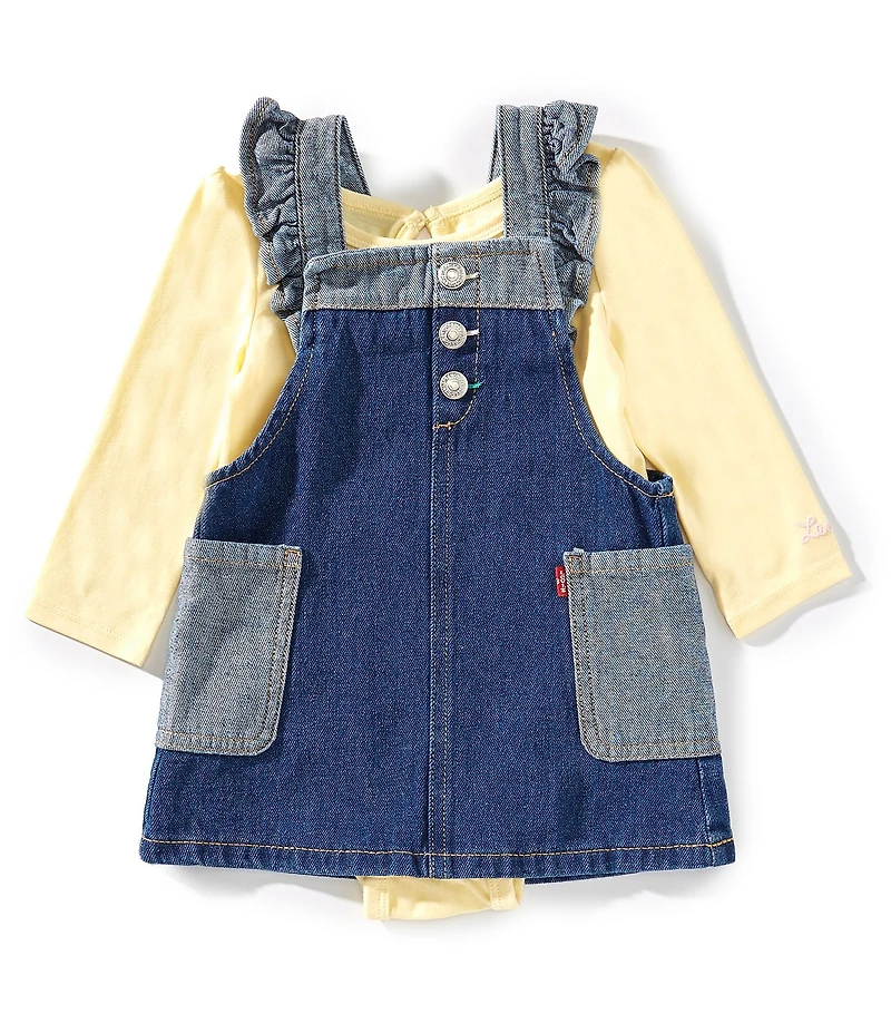 Levi's® Baby Girls Ruffles Strap Skirtall Set