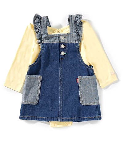 Levi's® Baby Girls Ruffles Strap Skirtall Set