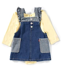 Levi's® Baby Girls Ruffles Strap Skirtall Set