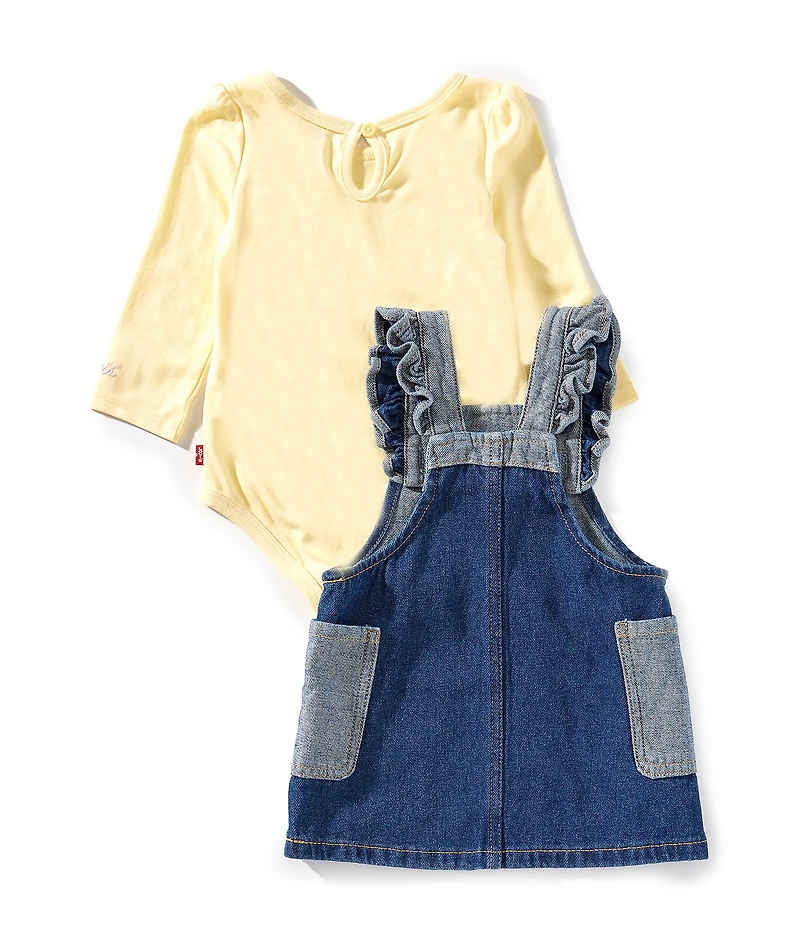 Levi's® Baby Girls Ruffles Strap Skirtall Set