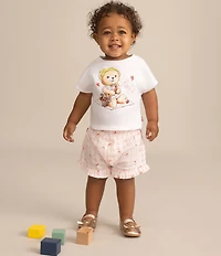 Levi's Baby Girls Short Sleeves Bear T-Shirt & Seersucker Shorts 2-Piece Set