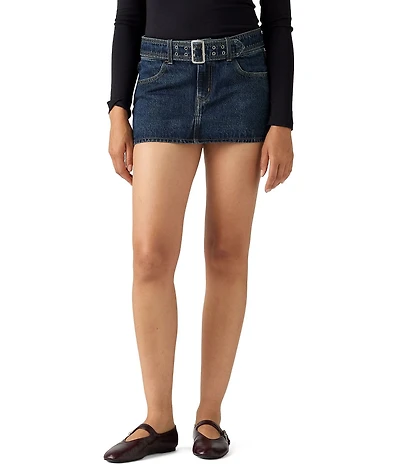 Levi's® Belted Detail Denim Mini Skirt