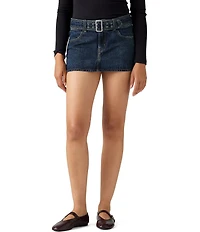 Levi's® Belted Detail Denim Mini Skirt