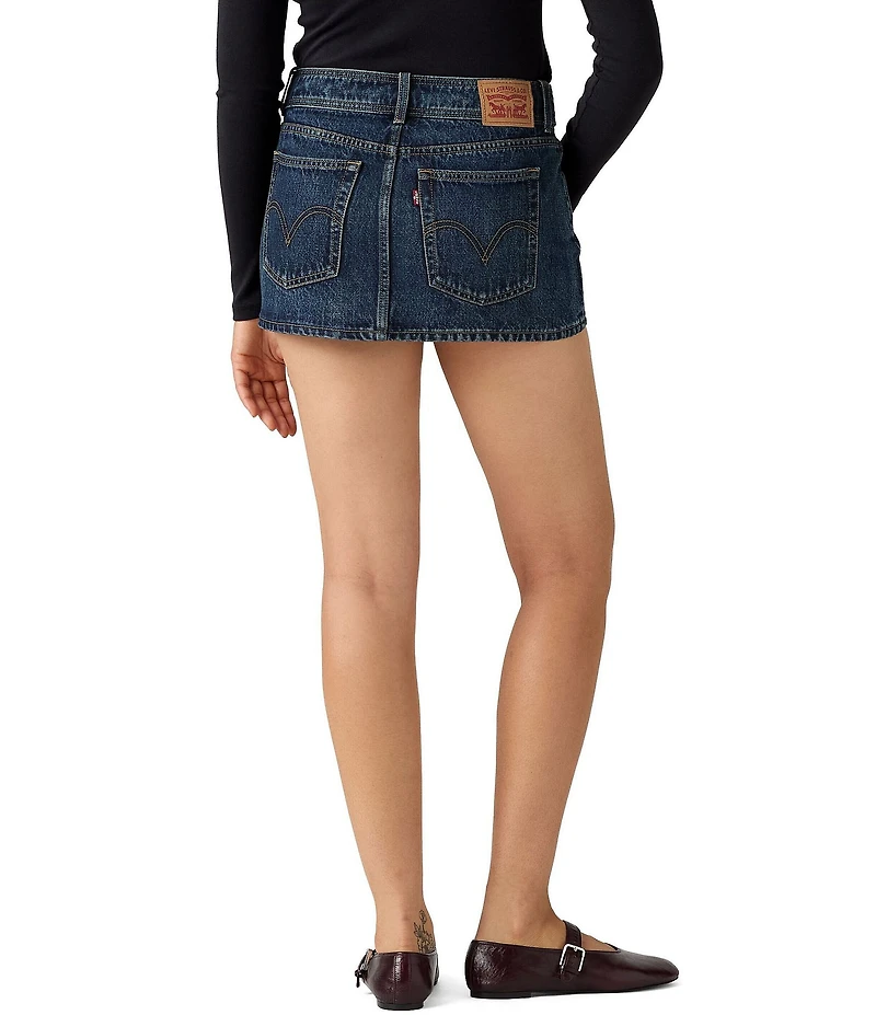 Levi's® Belted Detail Denim Mini Skirt