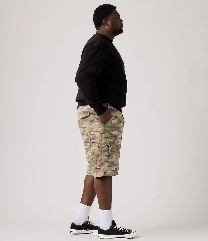 Levi's® Big & Tall Duck Soft Camo 10#double; Inseam Carrier Cargo Shorts