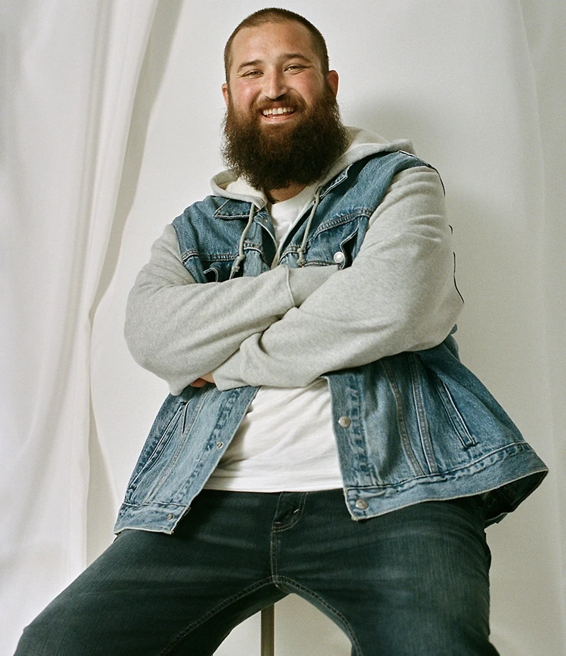 Levi's® Big & Tall Hybrid Hoodie V Denim Trucker Jacket